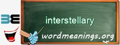 WordMeaning blackboard for interstellary